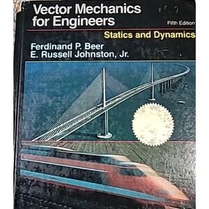 Statics and Dynamics Vector Mechanics Beer/Johnston 5th Ed 1988 HC McGraw-Hill